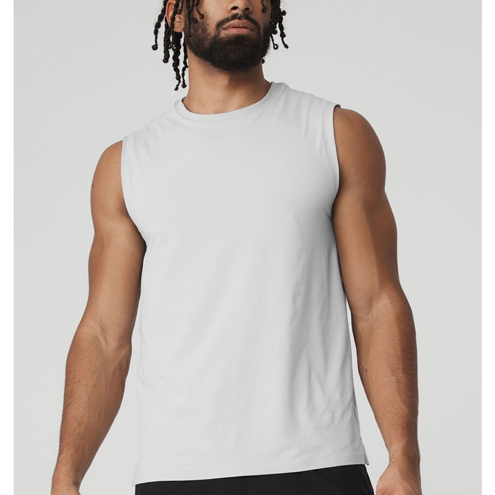 ALO Yoga Men's Classic White Tank Top